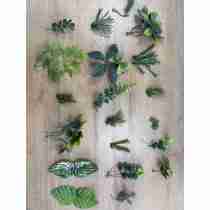 Home Wall Decoration Leaves Green Plastic Artificial Foliage