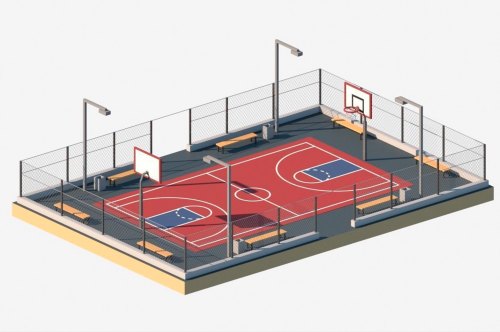 Complete basketball court one-stop procurement