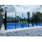 Outdoor Panoramic Tennis Court Equipment with PU Backing Artificial Grass Hot Dip Steel and Glass Materials for Padel Court