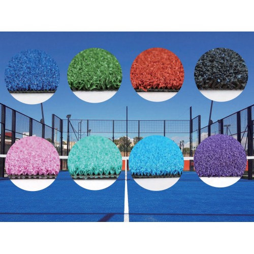 Outdoor Panoramic Tennis Court Equipment with PU Backing Artificial Grass Hot Dip Steel and Glass Materials for Padel Court