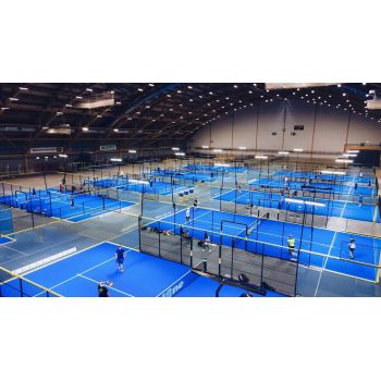 Factory Price Panoramic Padel Court with UV Resistant Grass and Durable Steel Structure