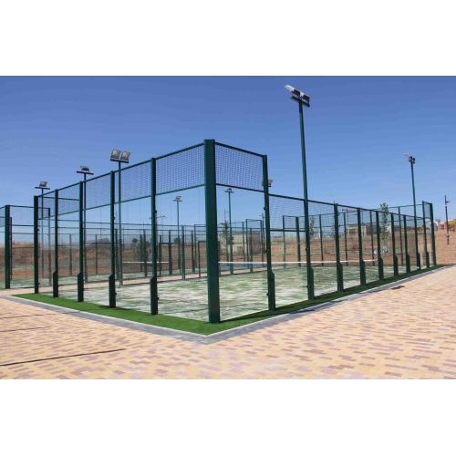 Factory Price Panoramic Padel Court with UV Resistant Grass and Durable Steel Structure