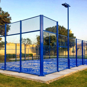 Custom Size Panoramic Padel Court with Full View Glass Wall for Tournaments and Training
