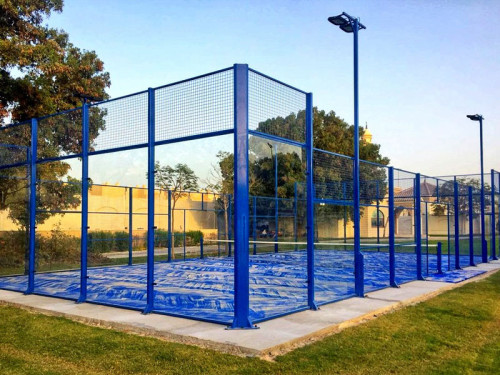 Custom Size Panoramic Padel Court with Full View Glass Wall for Tournaments and Training