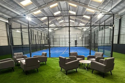 Stylish Panoramic Padel Court with Impact Resistant Glass and Stable Base Structure