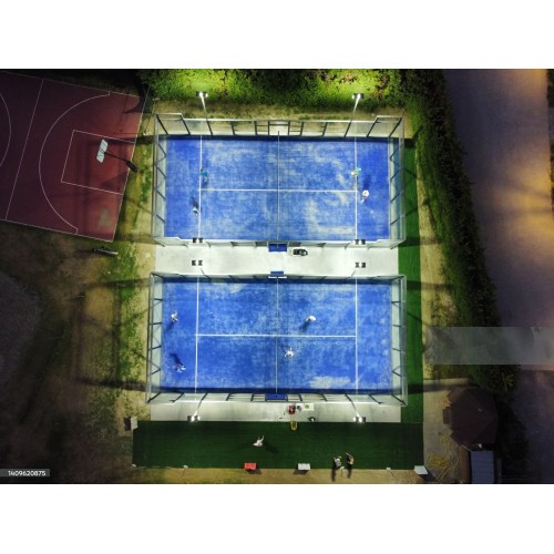 High Quality Panoramic Padel Court with LED Lighting System and Shock Absorbing Artificial Turf