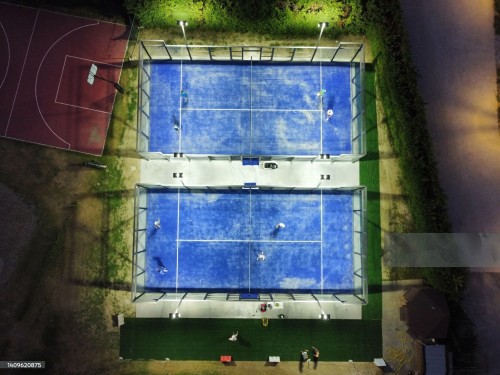 High Quality Panoramic Padel Court with LED Lighting System and Shock Absorbing Artificial Turf