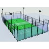 Outdoor Panoramic Padel Court with Full Glass Back Wall and Anti-Rust Structure for Sports Clubs