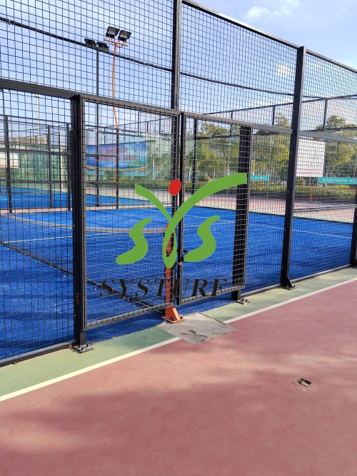 Stylish Panoramic Padel Court with Impact Resistant Glass and Stable Base Structure
