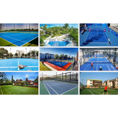 12mm CE Certificated White Line Turf Artificial Grass Padel for Padel Tennis Court
