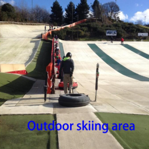 Césped de esquí artificial para entrenamiento de esquí en interiores con césped artificial