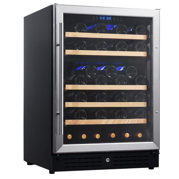 OEM ODM Customizable Luxury 52 Bottles Dual Zone Wine Cooler – Digital Control Compressor for Brand Retailers and Importers