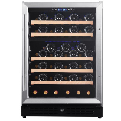 OEM ODM Luxury 52 Bottles Dual Zone Wine Cooler – Digital Control Compressor for Brand Importers