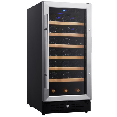 Premium 33-Bottle Wine Cooler | OEM/ODM Customizable | Modern Digital Control | Efficient Single Zone Compressor