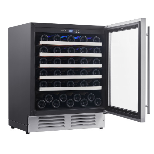 OEM/ODM Custom Wine Cooler - 54 Bottles with Wooden Shelves for Global Brand Integration & Importers