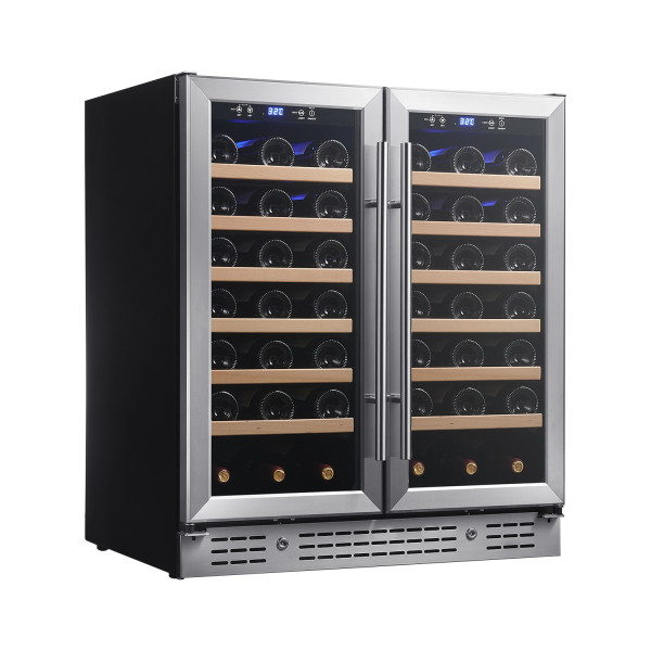 OEM/ODM Custom Side by Side Wine Cooler - 66 Bottle Capacity for Global Brand Integration & Importers