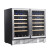 OEM & ODM Customizable Dual Zone Wine Cooler with Double Door with Wooden Shelves for Wholesale