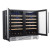 OEM & ODM Customizable Dual Zone Wine Cooler with Double Door with Wooden Shelves for Wholesale