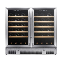 OEM/ODM Side by Side Wine Cooler - 68 Bottles Capacity for Global Brand Integration & Importers