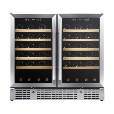 OEM/ODM Side by Side Wine Cooler - 68 Bottles Capacity for Global Brand Integration & Importers