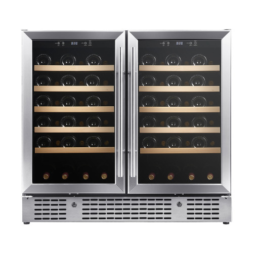 OEM/ODM Custom Side by Side Wine Cooler - 68 Bottles Capacity for Global Brand Integration & Importers