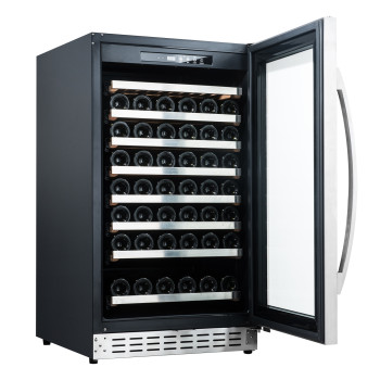 Premium Single Zone Wine Cooler with beautiful Shelves–83 Bottles | Ideal for Global Brand Partners