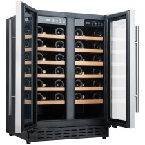 Built-in or Freestanding Customizable 42 Bottles Wine Cooler with Double Glass Door