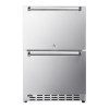 Customizable 21 Inch Built-in Quiet Integrated Drawer Refrigerator & Freezer-Stainless Steel for Wine and Food Storage