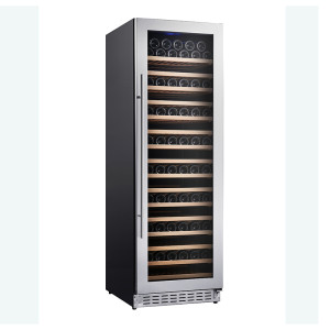 OEM/ODM Customizable Single Zone Wine Cooler – 166 Bottle Capacity Modern Digital Control Compressor
