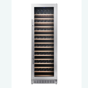 OEM/ODM Customizable Single Zone Wine Cooler – 166 Bottle Capacity Modern Digital Control Compressor