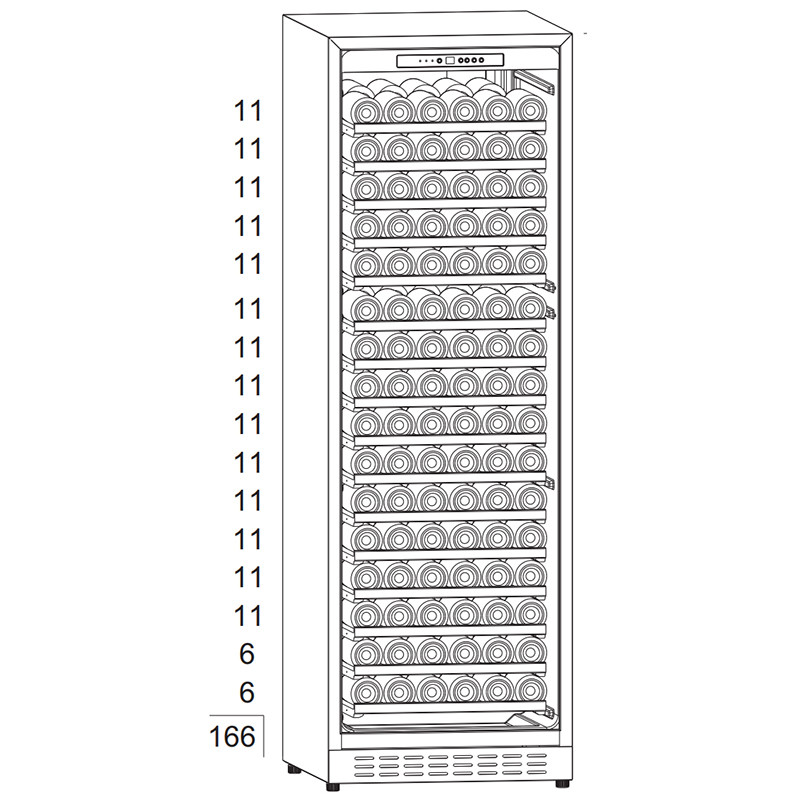 Bottle Capacity of the Wine Cooler