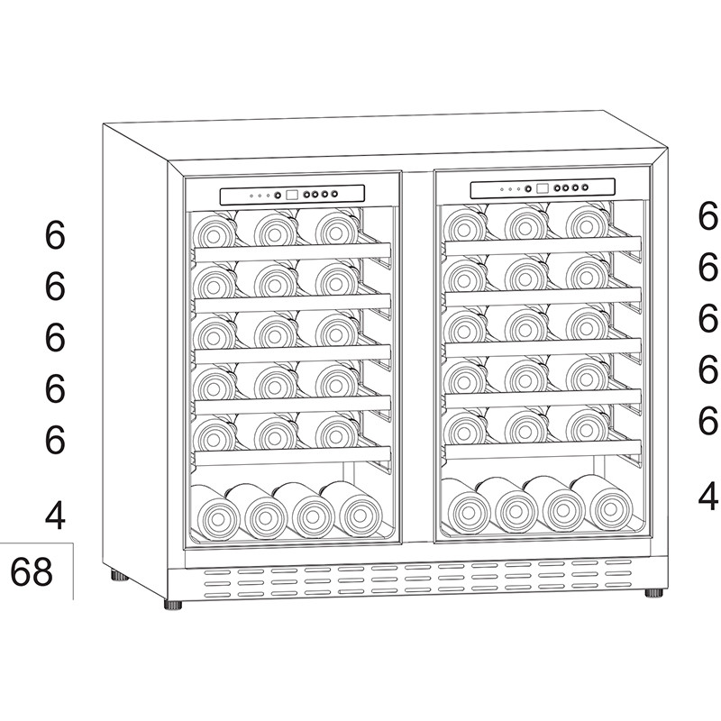 Bottle Capacity of the Wine Cooler