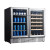Customizable Dual Zone Wine & Beverage Cooler with Double Stainless Steel Glass Doors for OEM/ODM