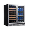 OEM/ODM Customizable Dual Zone Beverage Cooler with Double Glass Door and Stainless Steel Handle