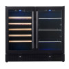 OEM/ODM Dual Zone Wine & Beverage Cooler with Double Glass Door and Stainless Steel Handle