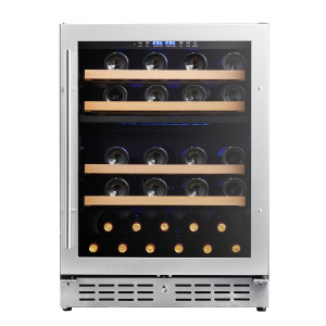 118L Wine Cooler – Dual Zone Wine Fridge with Glass Door for Home & Commercial Use