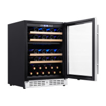118L Wine Cooler – Dual Zone Wine Fridge with Glass Door for Home & Commercial Use