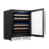 118L Wine Cooler – Dual Zone Wine Fridge with Glass Door for Home & Commercial Use