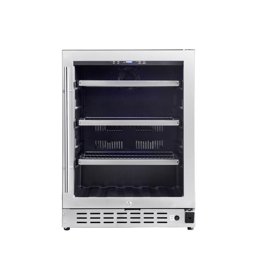 118L Beverage Cooler – Compact Glass Door Drink Fridge for Home & Commercial Use