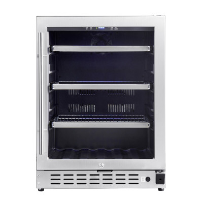 118L Beverage Cooler – Compact Glass Door Drink Fridge for Home & Commercial Use