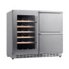 Versatile 190L Standalone Refrigerator: Perfect Wine Cooler Left, Spacious Storage Drawers Right