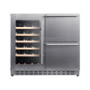 Versatile 190L Standalone Refrigerator: Perfect Wine Cooler Left, Spacious Storage Drawers Right