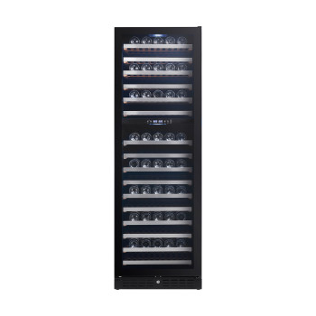430L Dual Zone Wine Cooler with Black Glass Door – Premium Built-In Wine Cooler
