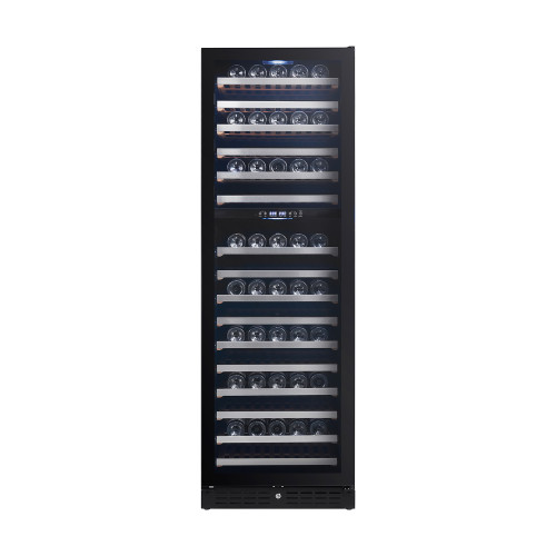 430L Dual Zone Wine Cooler with Black Glass Door – Premium Built-In Wine Cooler