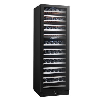 430L Dual Zone Wine Cooler with Black Glass Door – Premium Built-In Wine Cooler