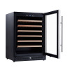 OEM/ODM 135L Single Zone Wine Cooler with Seamless Stainless Steel Door and Wooden Shelves