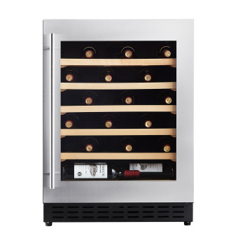 Built-in |33 Bottles Shallow Depth Wine Cooler|OEM & ODM Solutions|Single Zone|Wooden Shelves