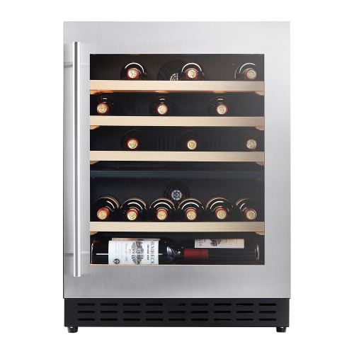 27 Bottles Modern Wine Cooler - Customizable OEM & ODM Solutions with Shallow Depth and Elegant Wooden Shelves, Ideal for Wholesale Distribution