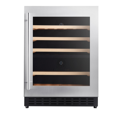 27 Bottles Modern Wine Cooler - Customizable OEM & ODM Solutions with Shallow Depth and Elegant Wooden Shelves, Ideal for Wholesale Distribution