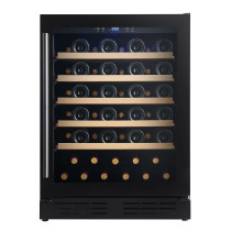 Customizable Single Zone 118L Built-in Wine Cooler|Compressor Cooling|Black Glass Door|ODM Factory